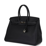 New Hermes Birkin 35 Black Togo Palladium Hardware