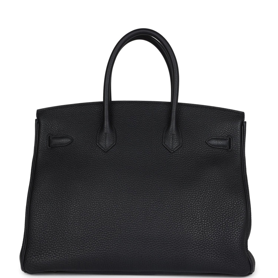 New Hermes Birkin 35 Black Togo Palladium Hardware