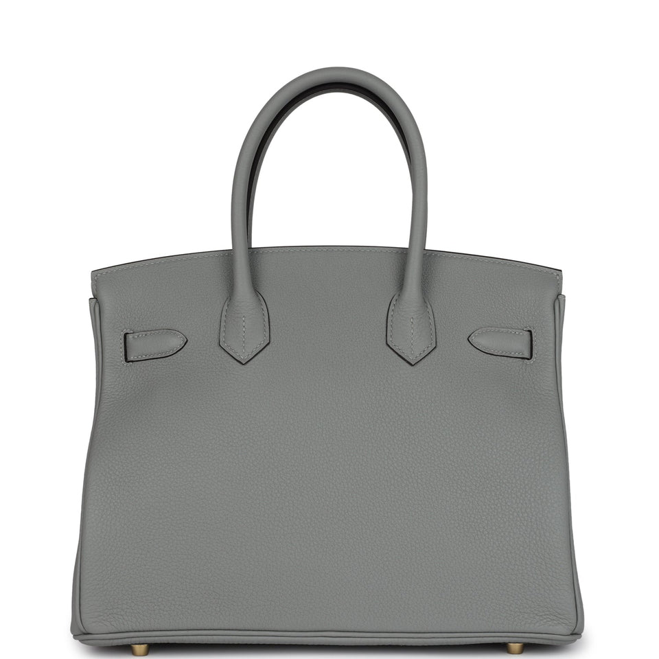 Hermes Birkin 30 Gris Mouette Togo Gold Hardware