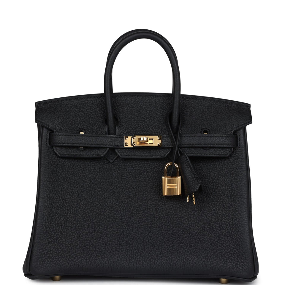 Hermes Birkin 25 Black Togo Gold Hardware