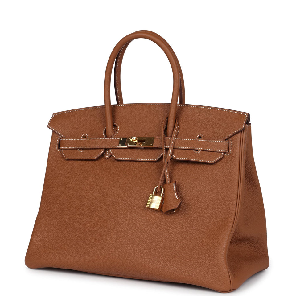 New Hermes Birkin 35 Gold Togo Gold Hardware