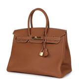 New Hermes Birkin 35 Gold Togo Gold Hardware