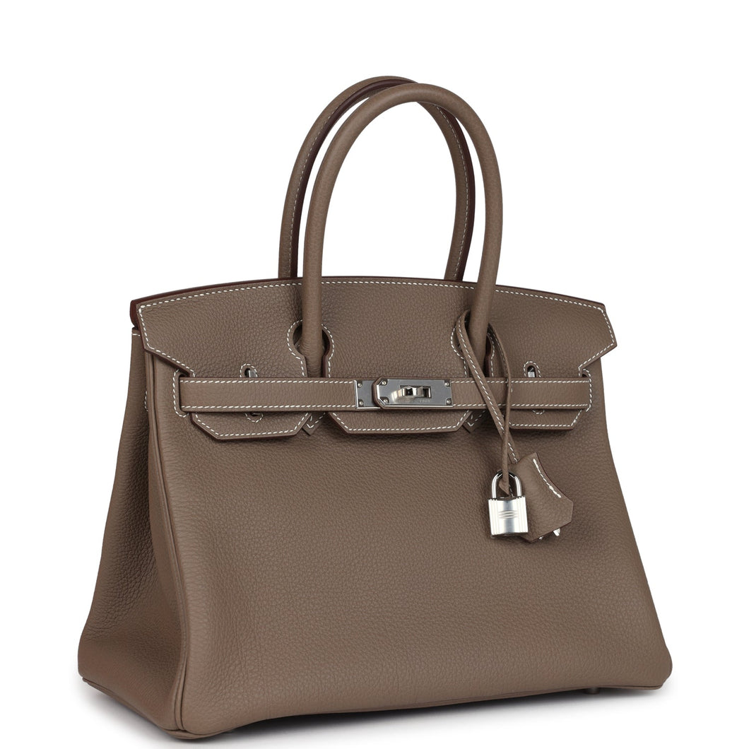 Hermes Birkin 30 Etoupe Togo Palladium Hardware