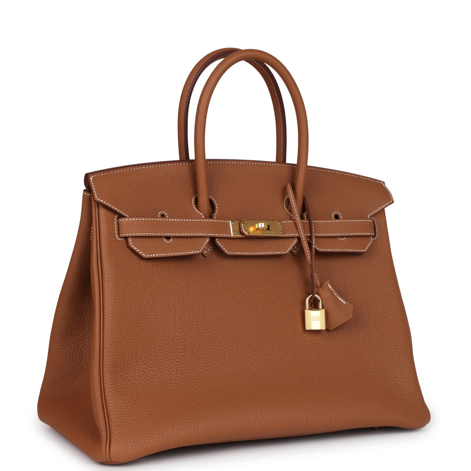 Hermes Birkin 35 Gold Togo Gold Hardware