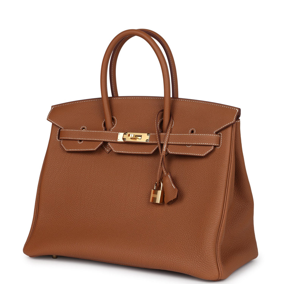 Hermes Birkin 35 Gold Togo Gold Hardware