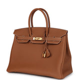 Hermes Birkin 35 Gold Togo Gold Hardware