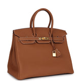 Hermes Birkin 35 Gold Togo Gold Hardware