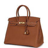 Hermes Birkin 35 Gold Togo Gold Hardware
