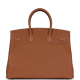 Hermes Birkin 35 Gold Togo Gold Hardware