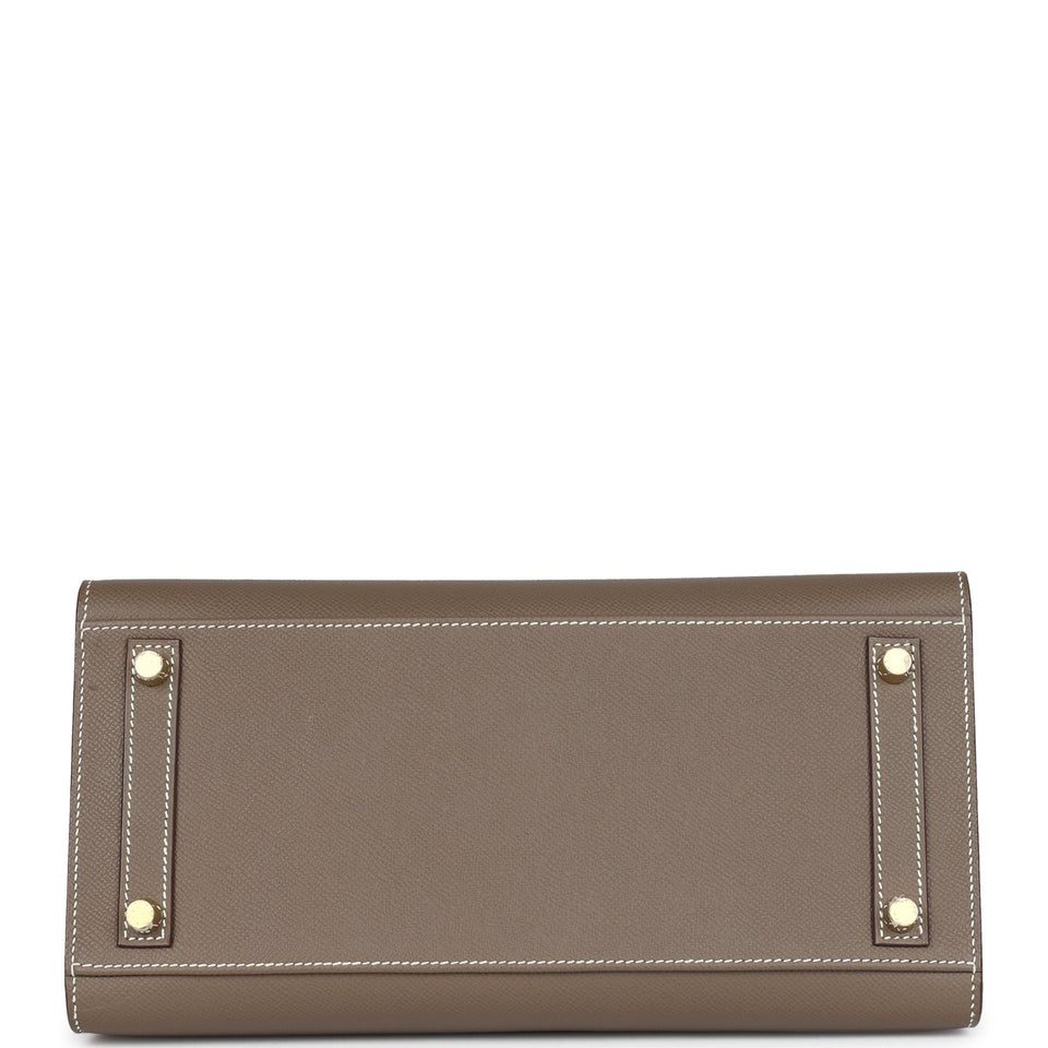 Hermes Birkin Sellier 30 Etoupe Epsom Gold Hardware