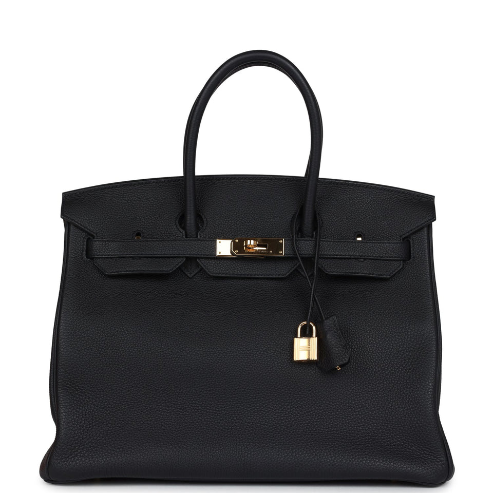 New Hermes Birkin 35 Black Togo Gold Hardware