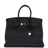New Hermes Birkin 35 Black Togo Gold Hardware