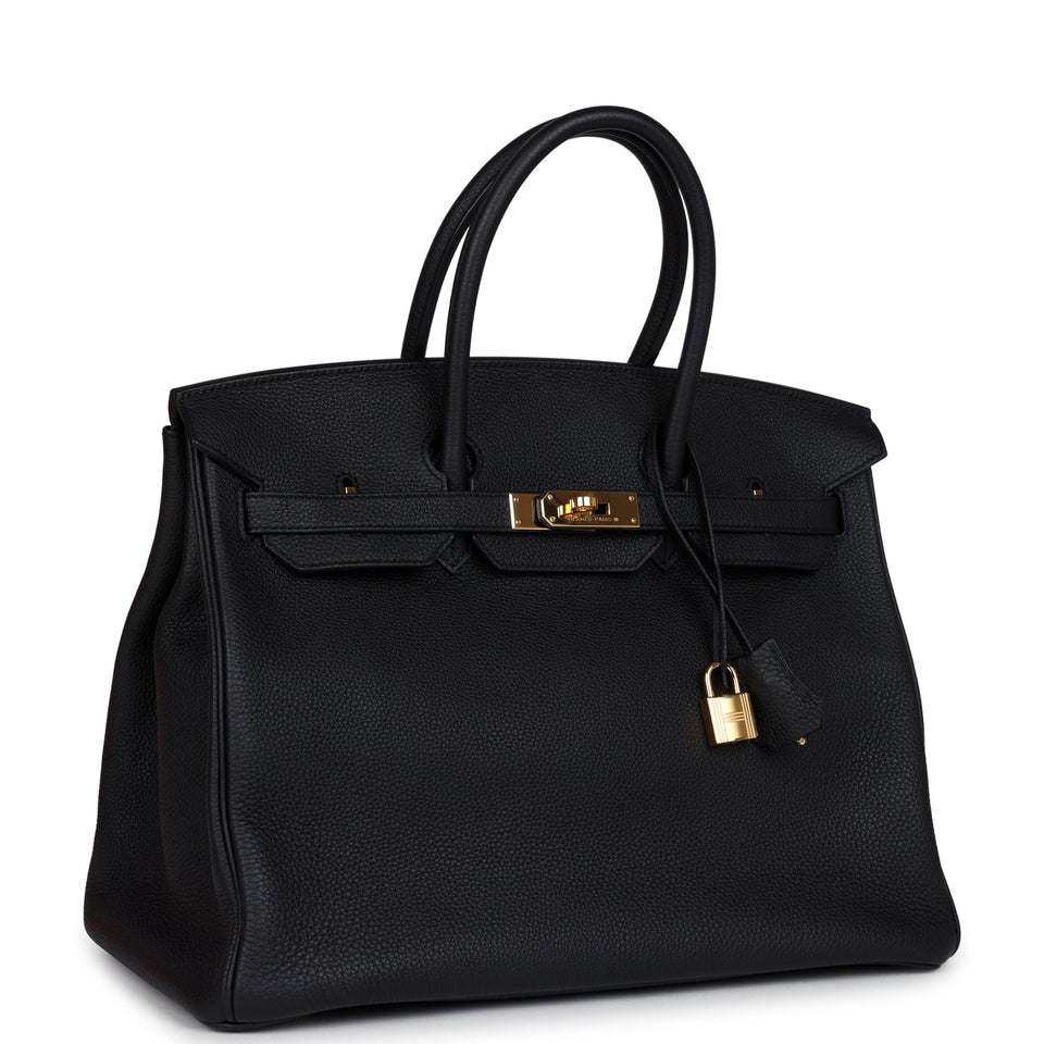 New Hermes Birkin 35 Black Togo Gold Hardware