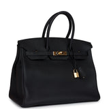 New Hermes Birkin 35 Black Togo Gold Hardware