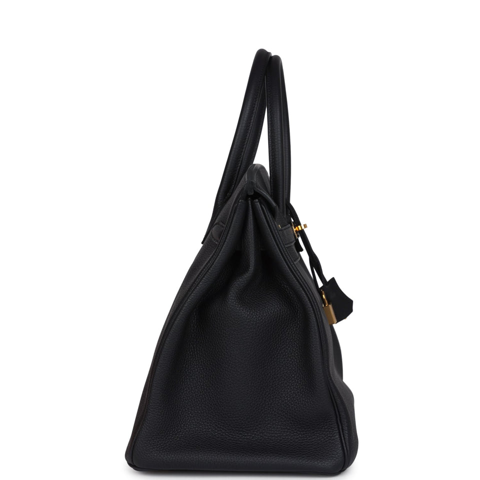 New Hermes Birkin 35 Black Togo Gold Hardware