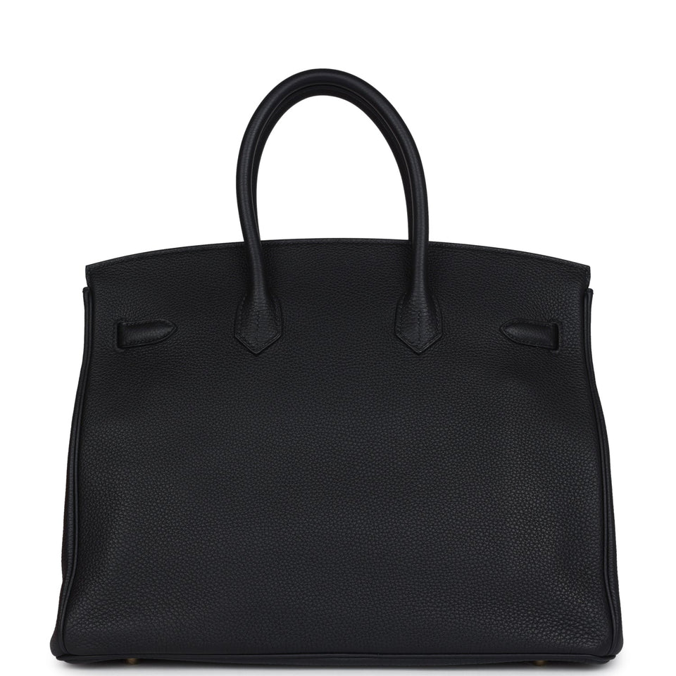 New Hermes Birkin 35 Black Togo Gold Hardware