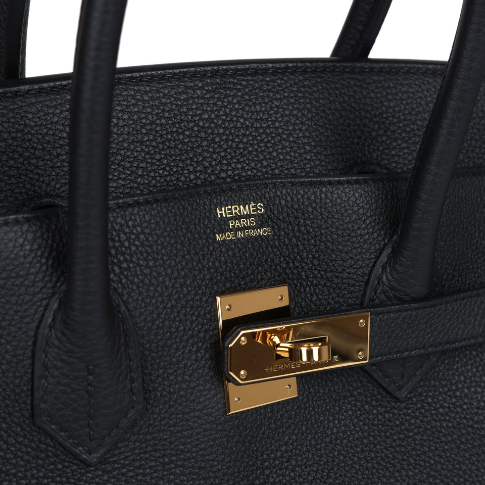 New Hermes Birkin 35 Black Togo Gold Hardware