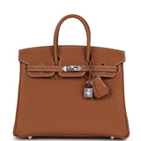 Hermes Birkin 25 Gold Togo Palladium Hardware
