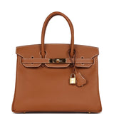 New Hermes Birkin 30 Gold Epsom Gold Hardware