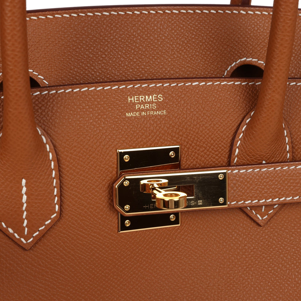New Hermes Birkin 30 Gold Epsom Gold Hardware