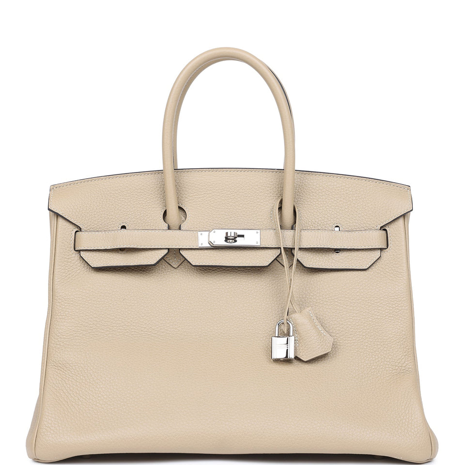 New Hermes Birkin 35 Trench Togo Palladium Hardware