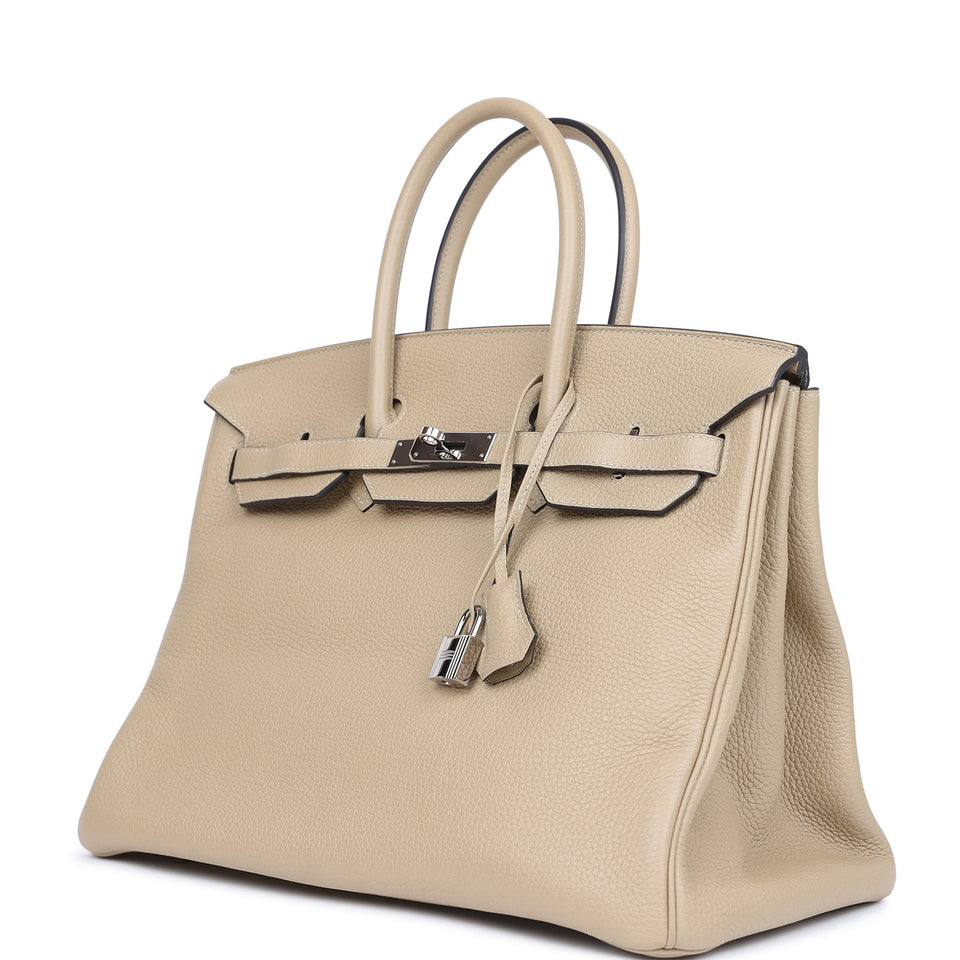 New Hermes Birkin 35 Trench Togo Palladium Hardware
