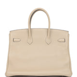 New Hermes Birkin 35 Trench Togo Palladium Hardware