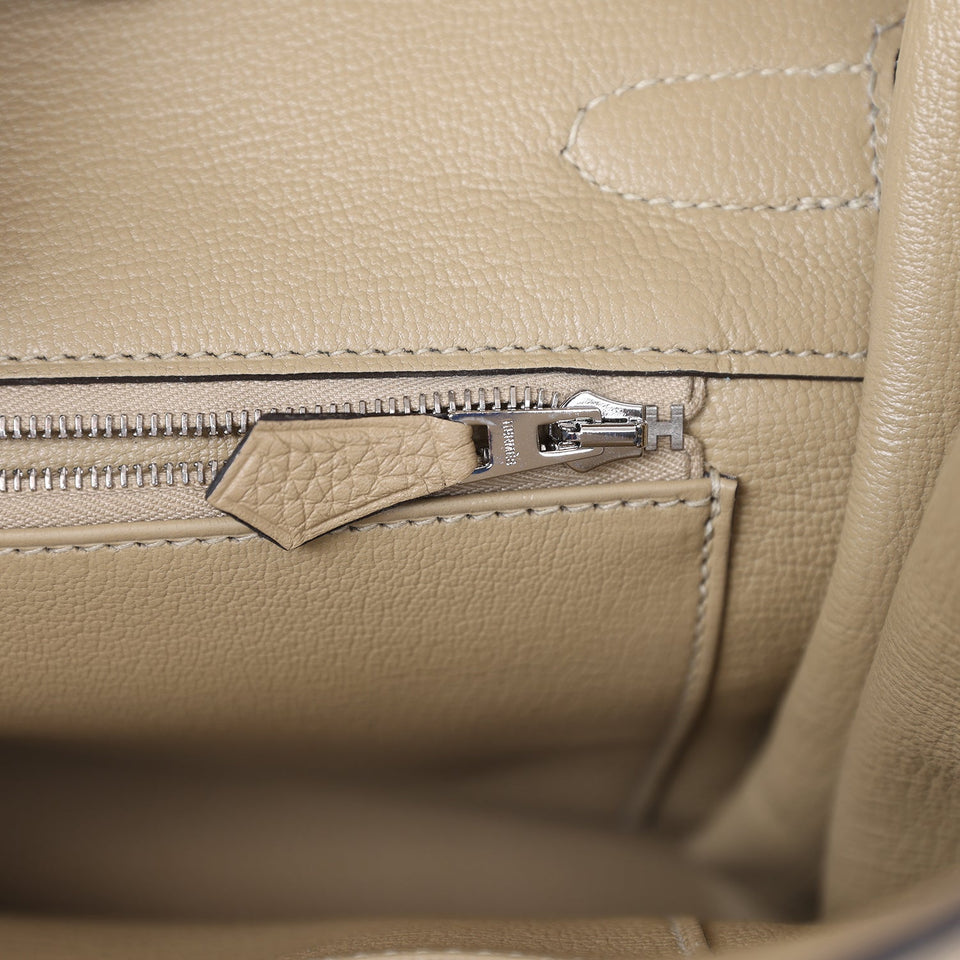 New Hermes Birkin 35 Trench Togo Palladium Hardware