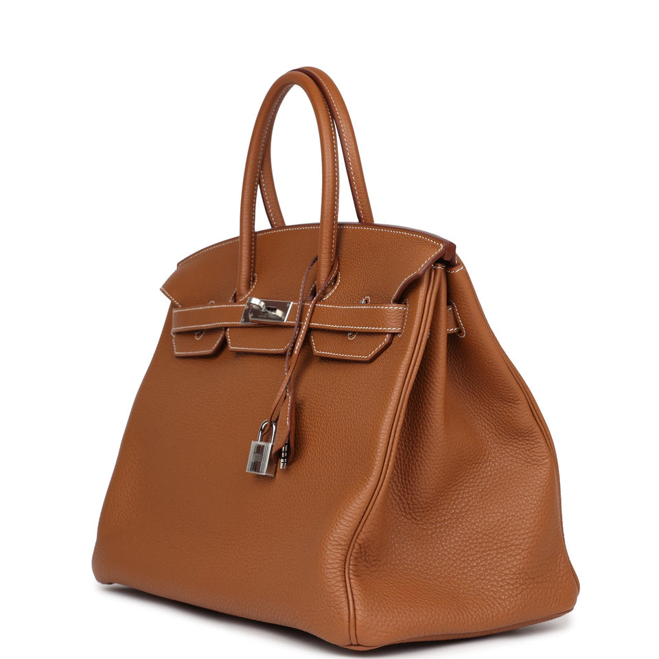 Hermes Birkin 35 Gold Togo Palladium Hardware