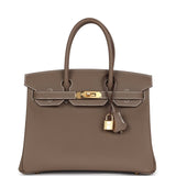 Hermes Birkin 30 Etoupe Epsom Gold Hardware