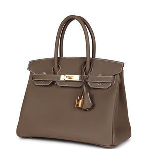 Hermes Birkin 30 Etoupe Epsom Gold Hardware