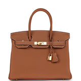 Hermes Birkin 30 Gold Togo Gold Hardware