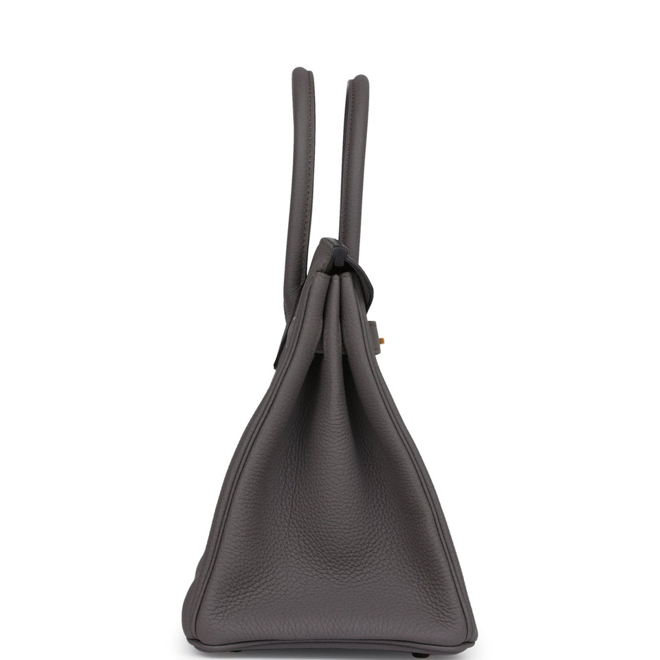 New Hermes Birkin 30 Etain Togo Rose Gold Hardware