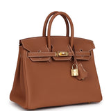 Hermes Birkin 25 Gold Togo Gold Hardware
