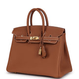 Hermes Birkin 25 Gold Togo Gold Hardware