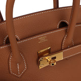 Hermes Birkin 30 Gold Togo Gold Hardware