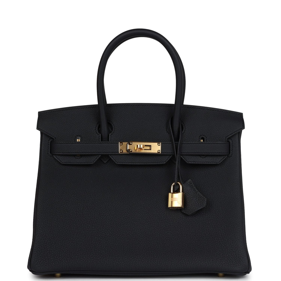 Hermes Birkin 30 Black Togo Gold Hardware