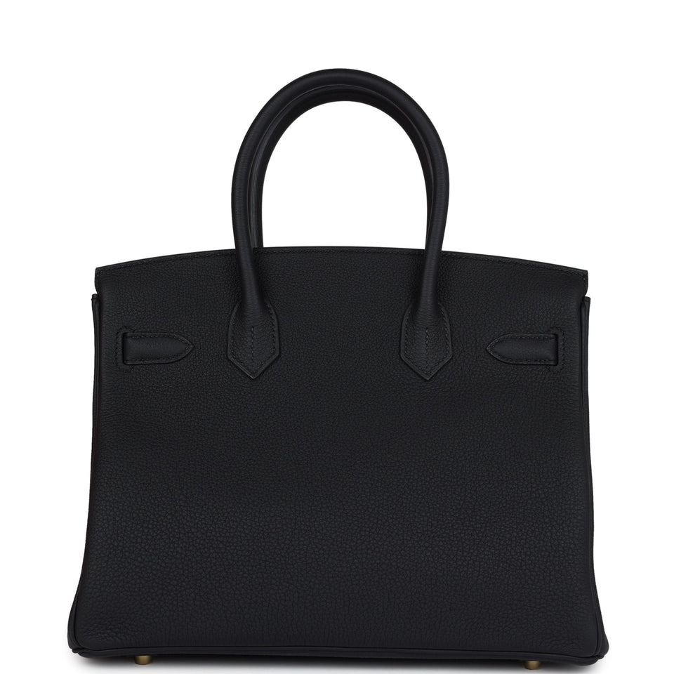 Hermes Birkin 30 Black Togo Gold Hardware