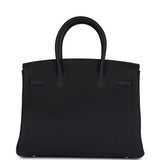 Hermes Birkin 30 Black Togo Gold Hardware