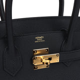 Hermes Birkin 30 Black Togo Gold Hardware