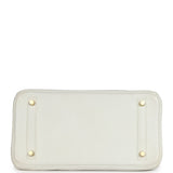 New Hermes Birkin 30 White Clemence Gold Hardware