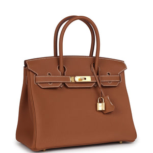 Hermes Birkin 30 Gold Togo Gold Hardware