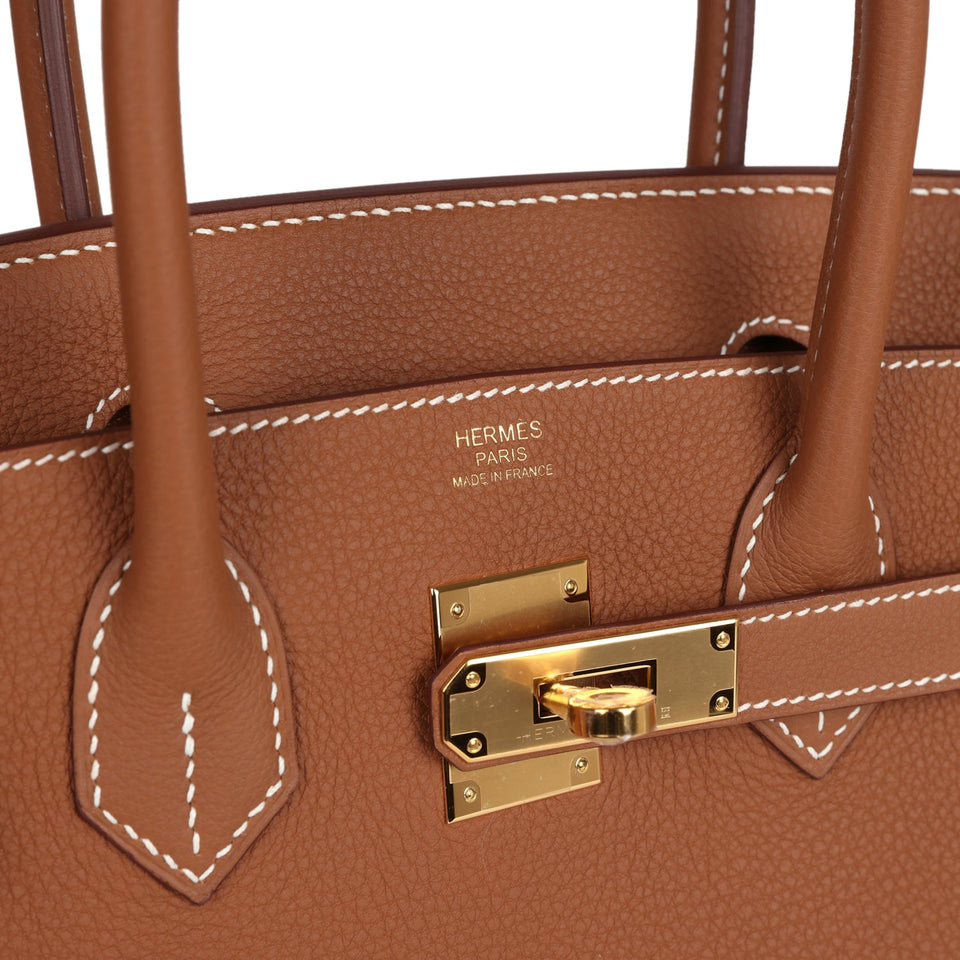 Hermes Birkin 30 Gold Togo Gold Hardware
