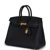 Remaining Balance - Hermes Birkin 25 Black Togo Brushed Gold Hardware