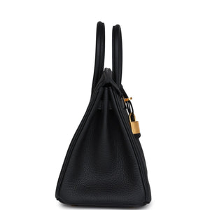 Remaining Balance - Hermes Birkin 25 Black Togo Brushed Gold Hardware