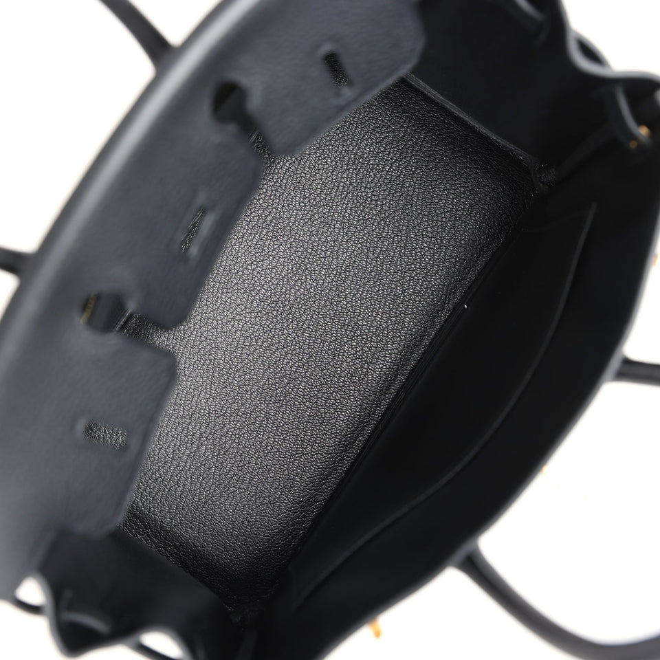 Remaining Balance - Hermes Birkin 25 Black Togo Brushed Gold Hardware