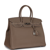 New Hermes Birkin 35 Etoupe Togo Palladium Hardware