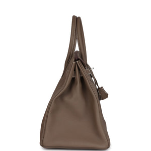 New Hermes Birkin 35 Etoupe Togo Palladium Hardware