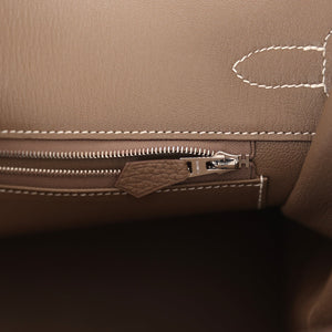 New Hermes Birkin 35 Etoupe Togo Palladium Hardware