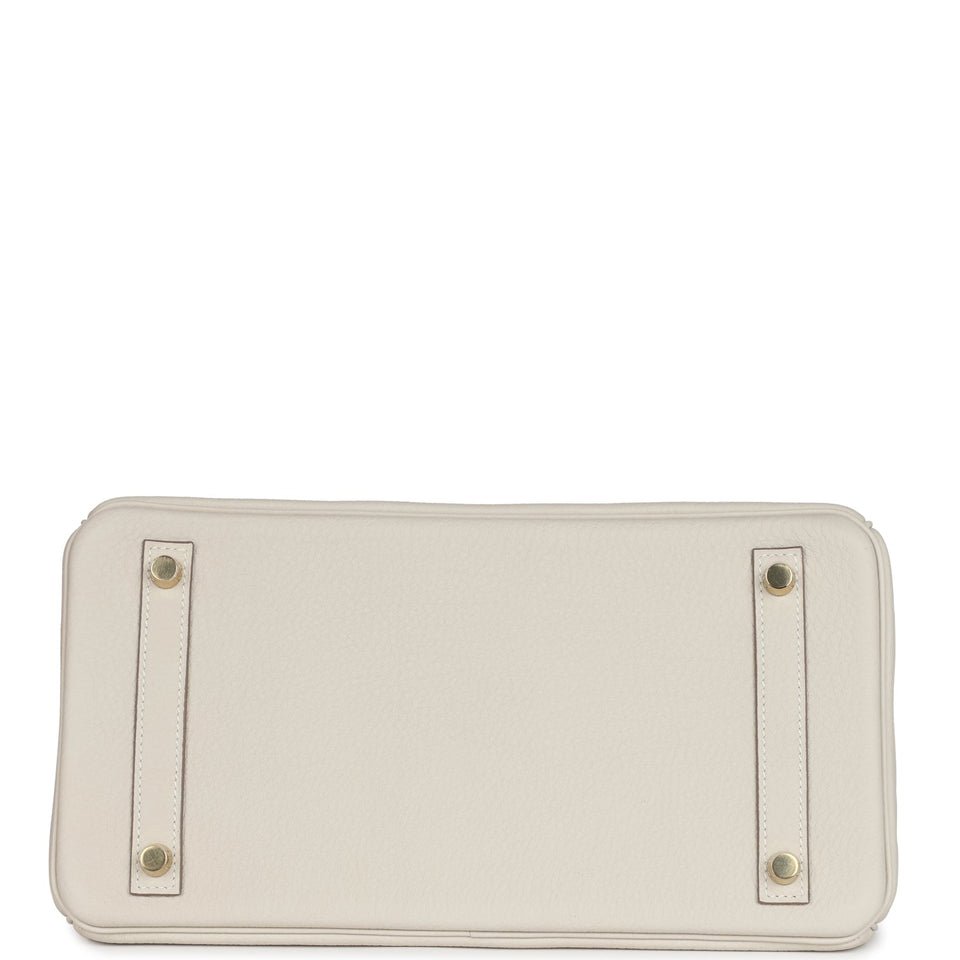 Hermes Birkin 30 Craie Togo Gold Hardware